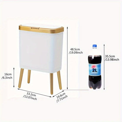 Modern Collection | Kitchen Trash Can with Odour-Sealing Lid | Compact 15L Waste Bin for Stylish Home Organization 4