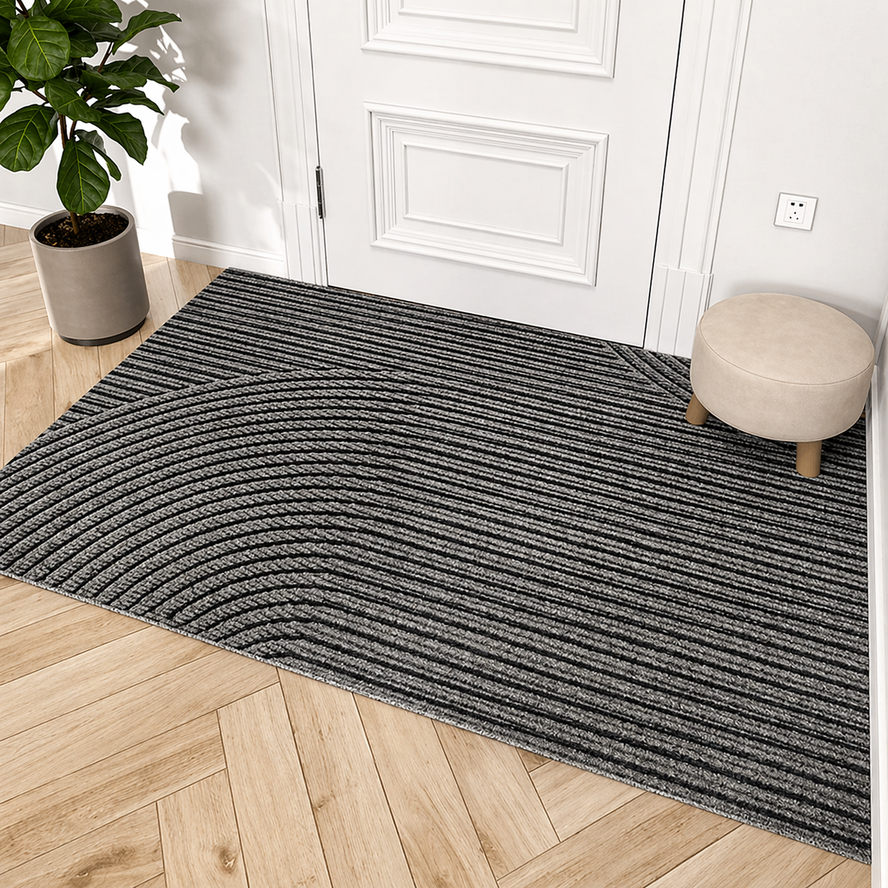Modern Entry Mat | Durable Non-Slip Door Mat for Indoor & Outdoor Use | Textured Surface for Superior Dirt Removal 6