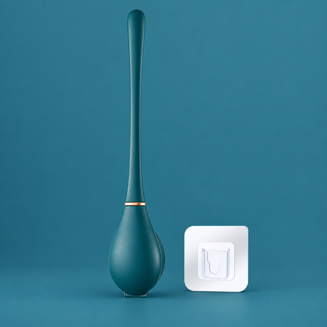 Toilet Brush Wall Mounted, Silicone Toilet Brush with Long Handle, Toilet Bowl Brush for Bathroom Cleaning_01