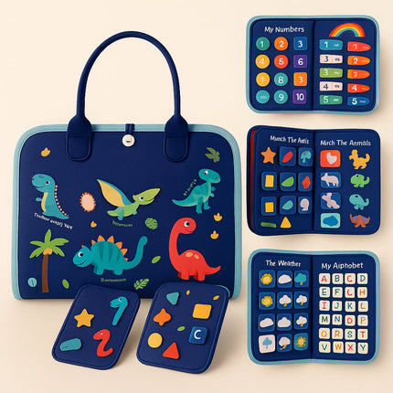 Montessori Sensory Activity Board with Compact Travel Case | Engaging Learning Tool for Toddlers' Tactile Development