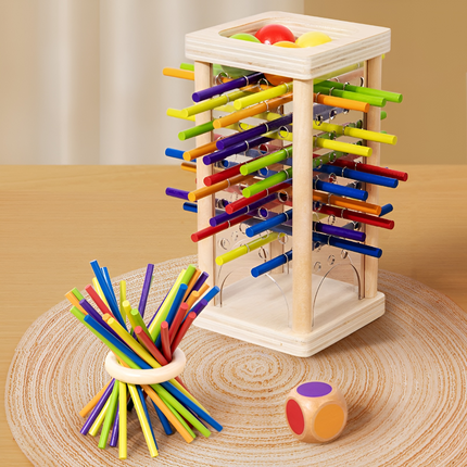 Montessori Wooden Skill Game for Concentration and Color Matching | Educational Fun for Toddlers and Family Play