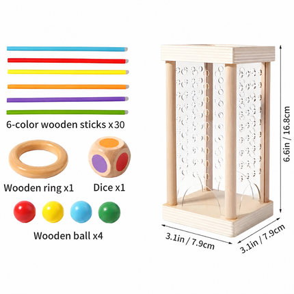 Montessori Wooden Skill Game for Concentration and Color Matching | Educational Fun for Toddlers and Family Play