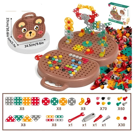 Montessori Toys for Kids 3 and Up, STEM Toy Building Set with Kid Safe Electric Screwdriver, Educational Toy with Case_11