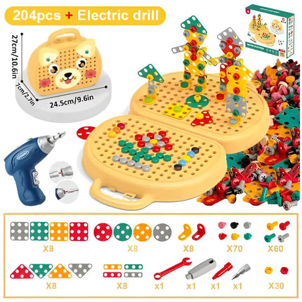 Montessori Toys for Kids 3 and Up, STEM Toy Building Set with Kid Safe Electric Screwdriver, Educational Toy with Case_14
