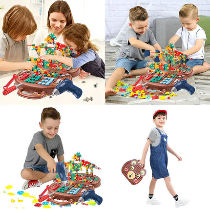 Montessori Toys for Kids 3 and Up, STEM Toy Building Set with Kid Safe Electric Screwdriver, Educational Toy with Case_07