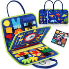 Montessori Learning Board for Toddlers with 7 Activities | Fine Motor Skills Development Toy for Ages 1-4 0