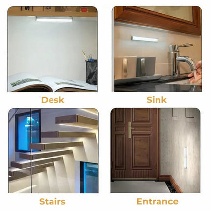 Motion Sensor Light with Rechargeable Battery & Magnetic Mount | Automatic Night Lighting for Indoor Spaces