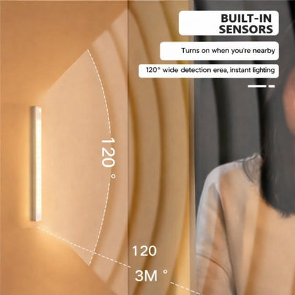 Motion Sensor Light with Rechargeable Battery & Magnetic Mount | Automatic Night Lighting for Indoor Spaces