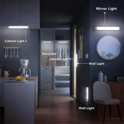 Motion Sensor Light with Rechargeable Battery & Magnetic Mount | Automatic Night Lighting for Indoor Spaces