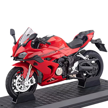 1:12 Scale Diecast Motorcycle Model with Sound and Light | Durable Alloy Display for Collectors