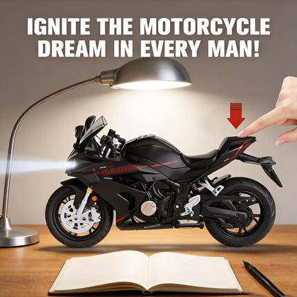 1:12 Scale Diecast Motorcycle Model with Sound and Light | Durable Alloy Display for Collectors