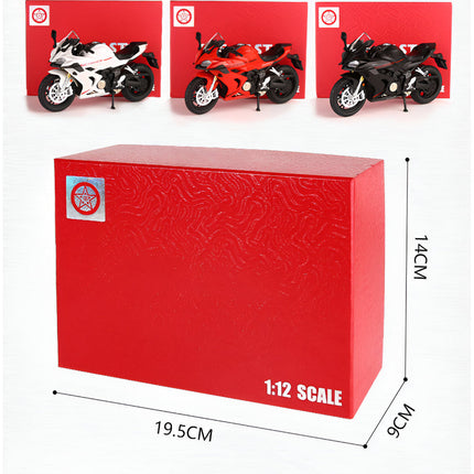 1:12 Scale Diecast Motorcycle Model with Sound and Light | Durable Alloy Display for Collectors