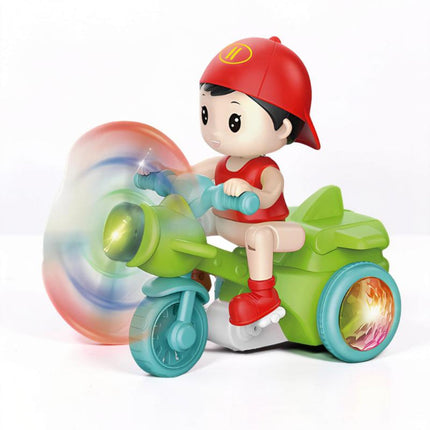 Musical Motorcycle Toy with Light-Up Features and Rotating Action | Interactive Sensory Play for Kids
