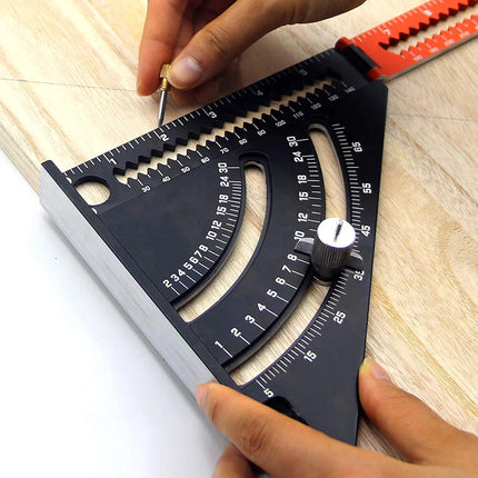 Angle Finder Ruler with Dual Scale and Locking Adjustment, Lightweight Angle Measuring Tool for Wood, Metal and Tile