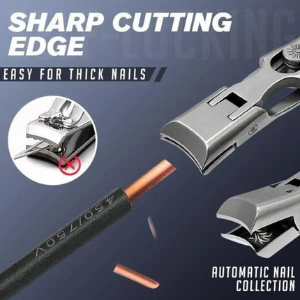 Heavy Duty Nail Clippers with Wide Jaw Opening | Stainless Steel Trimmer for Thick Fingernails and Toenails