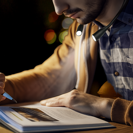 LED Neck Light with Adjustable Brightness | Hands-Free Reading Lamp for Comfortable Lighting