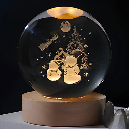 Crystal Ball Table Lamp 3D Engraved, LED Night Light USB Powered, Small Table Lamp for Bedroom Decor and Gift_24