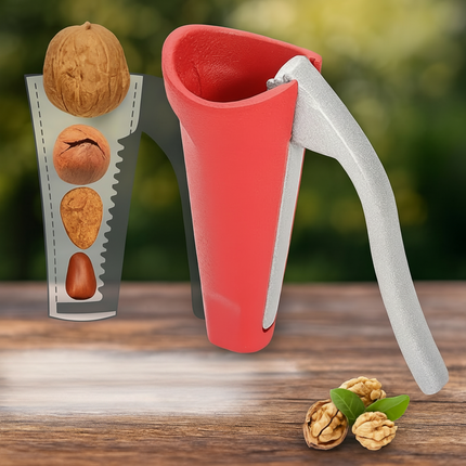 Easy Lever Nutcracker with Ergonomic Grip | Durable Aluminum Shell Opener for Effortless Nut Cracking