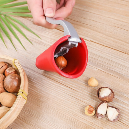 Easy Lever Nutcracker with Ergonomic Grip | Durable Aluminum Shell Opener for Effortless Nut Cracking
