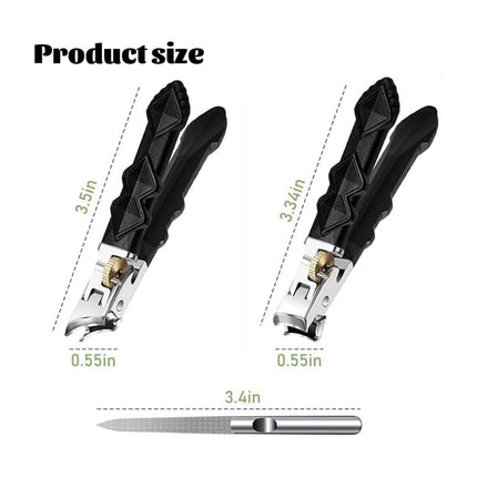Nail Clipper Set with Angled Cutting Head & Grip Handle | Precision Trimming Tool for Fingernails and Toenails