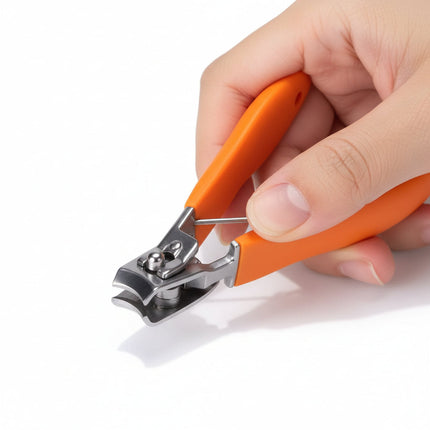 Wide Jaw Nail Clippers with Anti Splash Catcher | Ergonomic Stainless Steel Design for Precise Nail Trimming