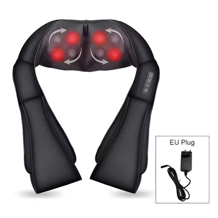 Shiatsu Neck Massager with Heat Function for Home & Car Use | Deep Kneading Relief for Neck and Back