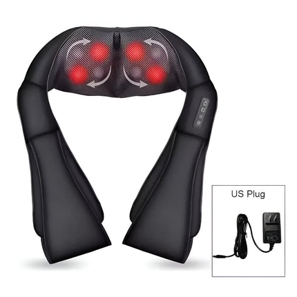 Shiatsu Neck Massager with Heat Function for Home & Car Use | Deep Kneading Relief for Neck and Back