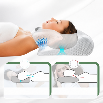 Contour Neck Pillow with Removable Cover for Sleep Support | Ideal for Back, Side, and Stomach Sleepers
