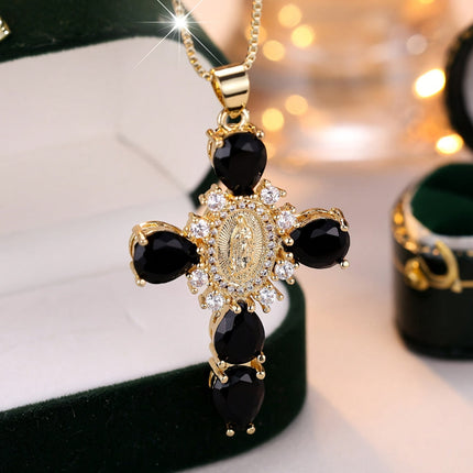 Cross Necklace with Sparkling Zircon Detail | Elegant Gold Jewelry for Everyday Wear and Meaningful Gifts