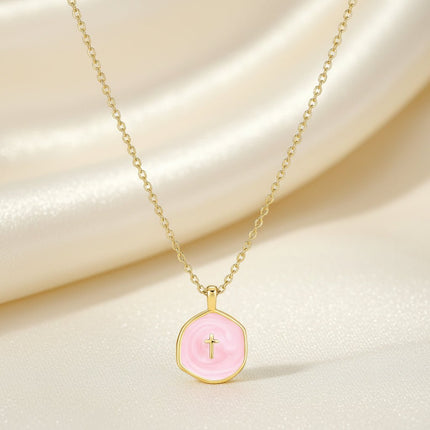 Cross Necklace for Women, Dainty Cross Pendant Necklace in 18k Gold Plated Brass, Mothers Day Gift for Mom_06