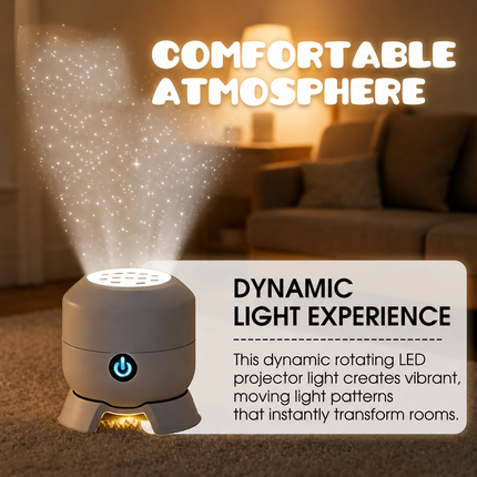 Night Light Projector with Rotating Ocean Display | Adjustable Brightness for Calming Bedtime Glow