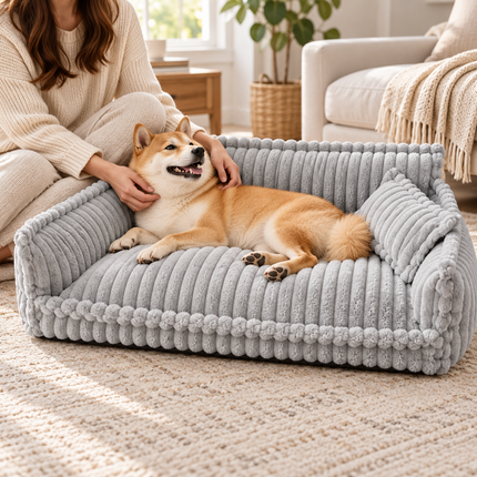Orthopedic Dog Bed for Large Dogs, Washable Dog Sofa Bed with Non Slip Bottom, Pet Bed for Senior Dogs and Crate_01