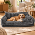 Orthopedic Dog Bed for Large Dogs, Washable Dog Sofa Bed with Non Slip Bottom, Pet Bed for Senior Dogs and Crate_00