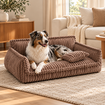 Orthopedic Dog Bed for Large Dogs, Washable Dog Sofa Bed with Non Slip Bottom, Pet Bed for Senior Dogs and Crate_02