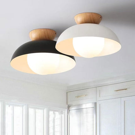 Nordic Dome Ceiling Light with Eco-Friendly Metal & Glass | Soft Diffused Illumination for Modern Spaces
