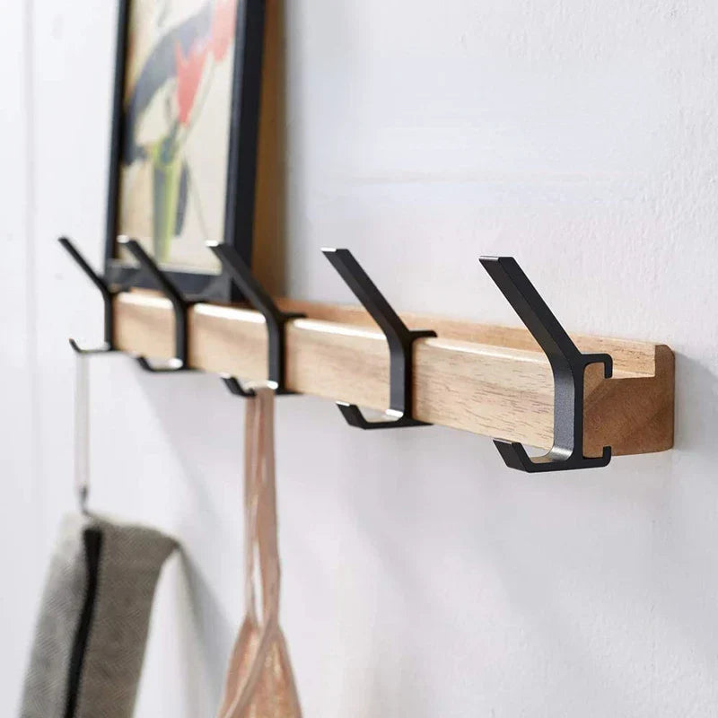 Nordic Coat Rack | Wall Mounted Coat Rack with Adjustable Hooks | Minimalist Design for Organized Spaces 0