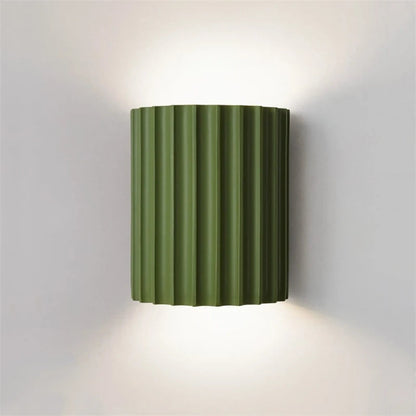 Nordic Modern Wall Sconce Lighting with Ribbed Design | Elegant Resin Wall Lamp for Soft Ambient Illumination 7