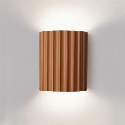 Nordic Modern Wall Sconce Lighting with Ribbed Design | Elegant Resin Wall Lamp for Soft Ambient Illumination 8