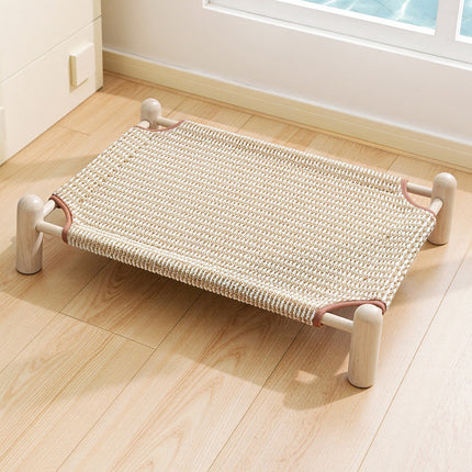 Elevated Dog Bed for Small and Medium Dogs, Wooden Raised Cat Bed – image 7
