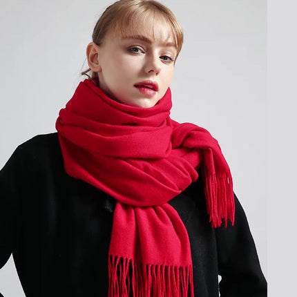 Cashmere Throw Blanket for Couch, Soft Blanket with Fringe, Luxury Blankets and Throws for Bed, Washable Sofa Throw
