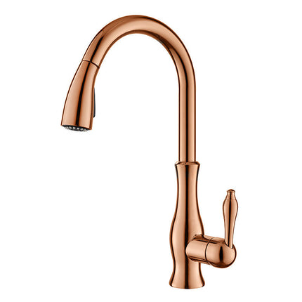 Retractable Kitchen Faucet with Pull-Out Spray Head | Durable Metal Tap for Easy Rinsing and Filling