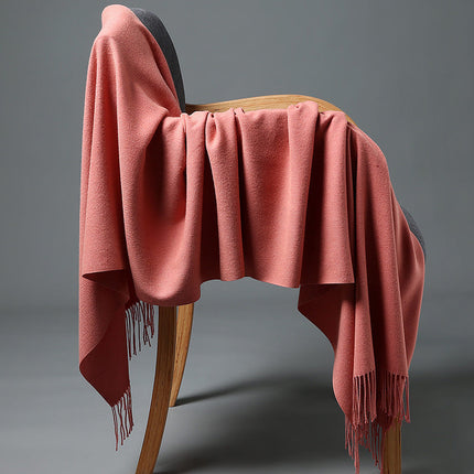 Cashmere Throw Blanket for Couch, Soft Blanket with Fringe – image 13