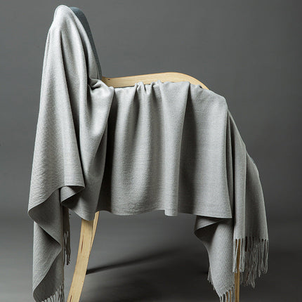 Cashmere Throw Blanket for Couch, Soft Blanket with Fringe – image 31
