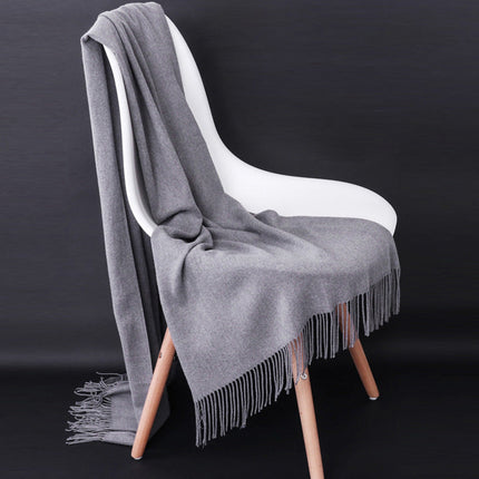 Cashmere Throw Blanket for Couch, Soft Blanket with Fringe – image 19
