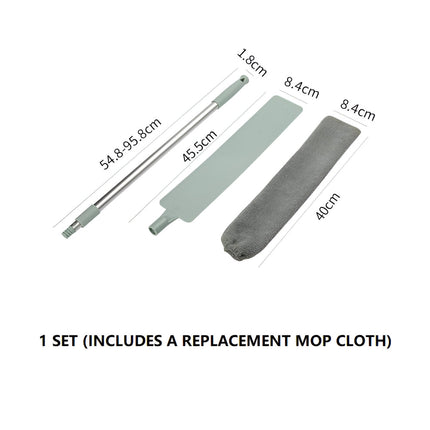 Retractable Gap Cleaning Mop with Microfiber Flat Head | Flexible Design for Hard-to-Reach Spaces