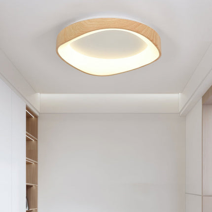 Nordic Wood Grain Ceiling Light with Energy-Efficient LED | Soft Glare-Free Illumination for Modern Spaces