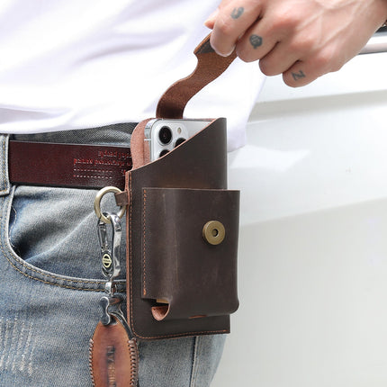Premium Leather Phone Holster with Secure Belt Clip | Stylish Protection for Your Device