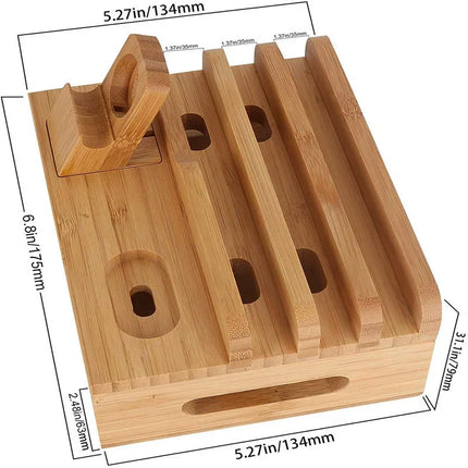 Bamboo Desk Organizer with Cable Management – image 5