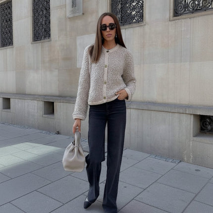 Women Teddy Overshirt Jacket for Warmth and Comfort | Versatile Casual Style for Everyday Wear