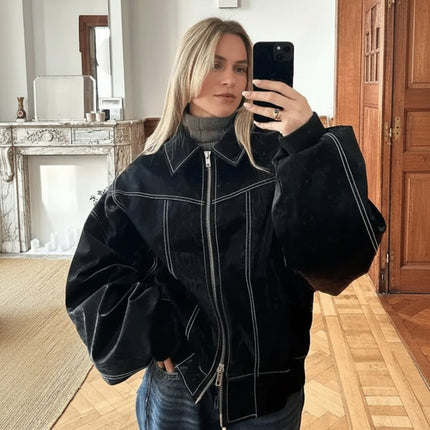 Oversized Women's Jacket with Relaxed Fit | Stylish Everyday Outerwear for Comfortable Layering